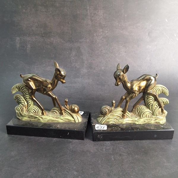 Lot 1325 - SPELTER BOOKENDS