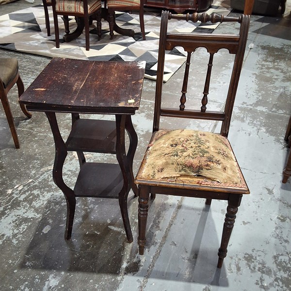 Lot 181 - CHAIR AND TABLE