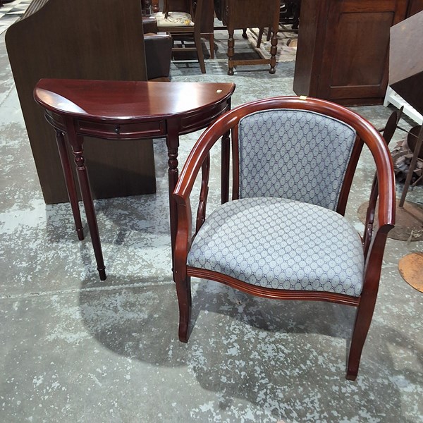 Lot 178 - HALL TABLE AND CHAIR