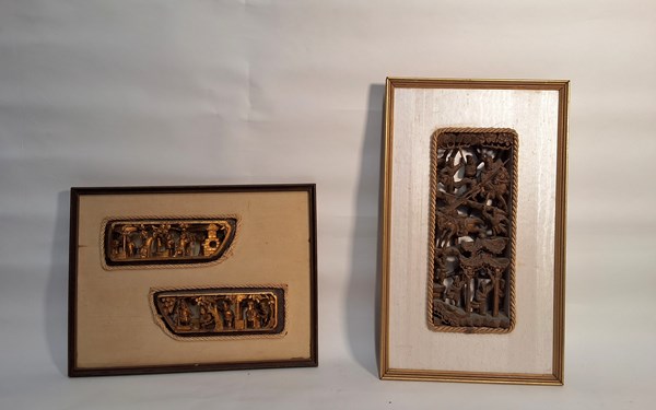 Lot 1140 - FRAMED CARVINGS