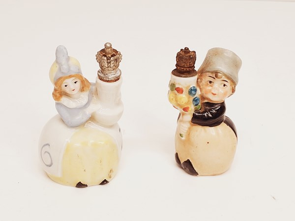 Lot 1067 - FIGURAL PERFUME BOTTLES (2)