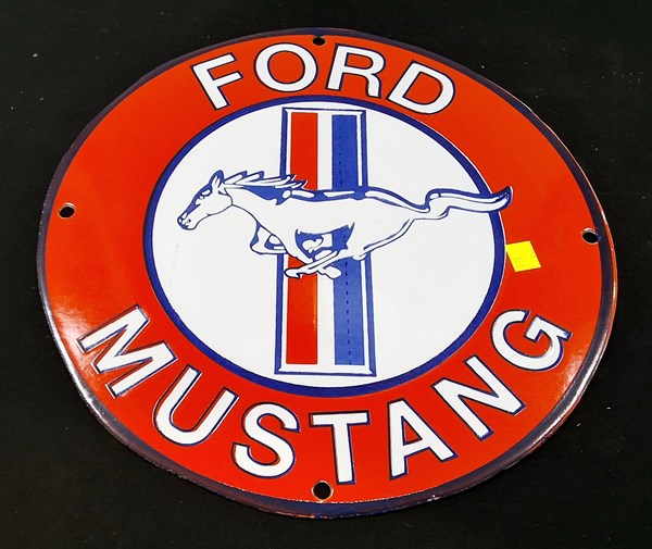 Lot 1236 - MUSTANG ENAMEL SIGN