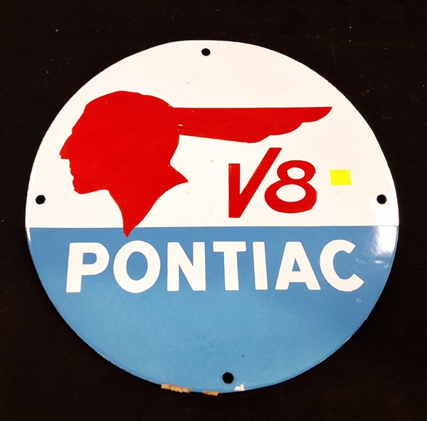 Lot 1238 - PONTIAC ENAMEL SIGN