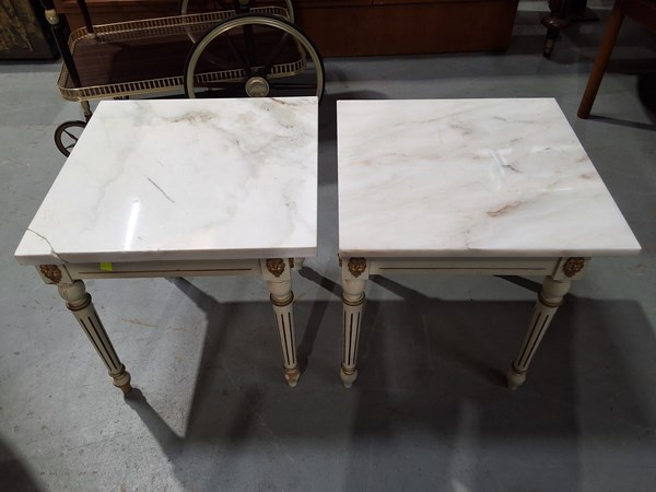 Lot 331 - PAIR OF LAMP TABLES