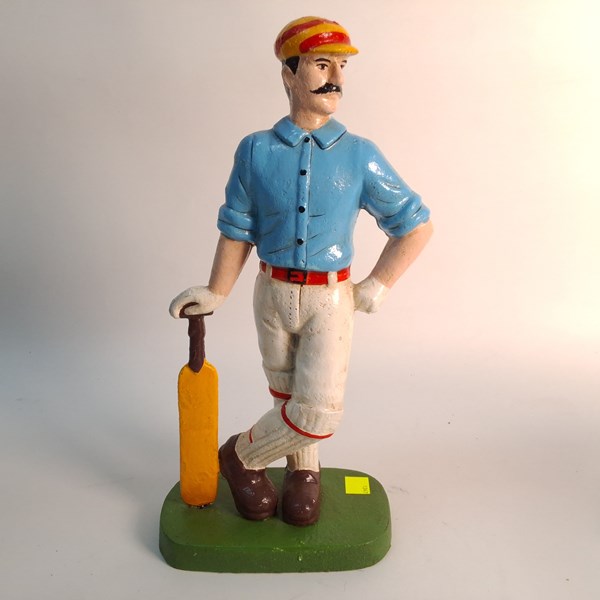 Lot 1207 - CAST IRON CRICKETER DOORSTOP