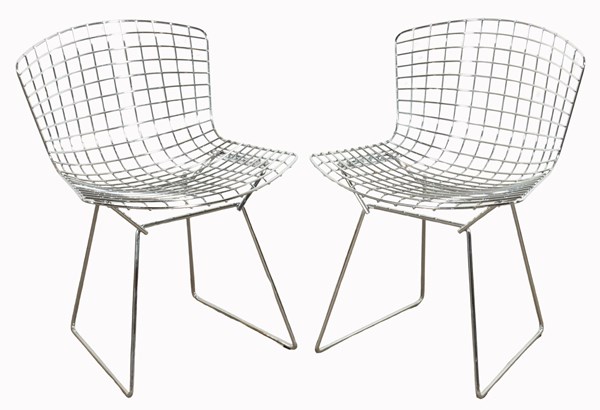 Lot 183 - PAIR OF WIREFRAME CHAIRS