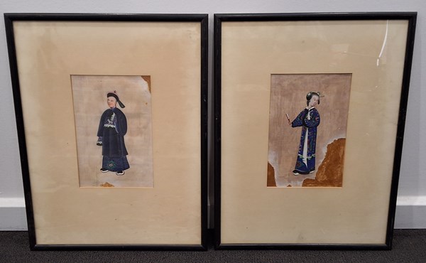 Lot 1117 - CHINESE WATERCOLOURS