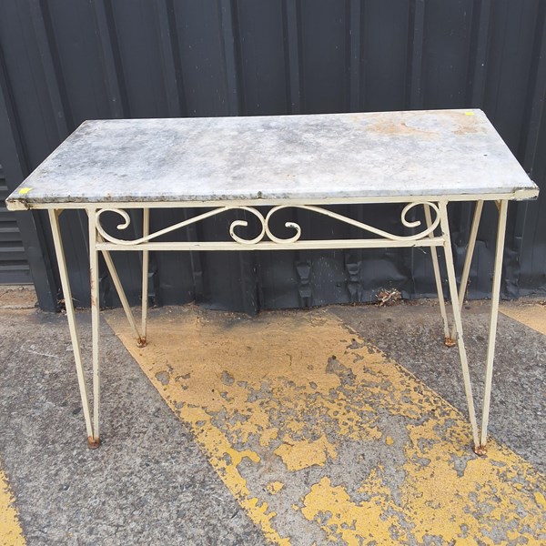 Lot 205 - GARDEN CONSOLE TABLE