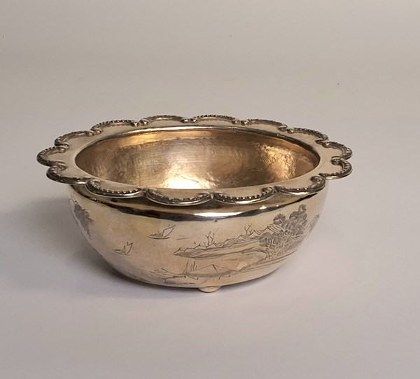 Lot 1050 - CHINESE SILVER BOWL