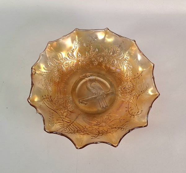 Lot 1205 - CARNIVAL GLASS BOWL