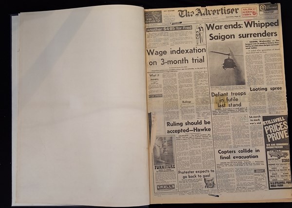Lot 1405 - THE SA ADVERTISER 1975.