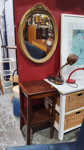 Lot 109 - TABLE AND MIRROR