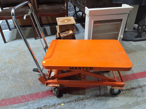 Lot 396 - SCISSOR LIFT TROLLEY