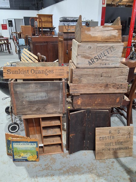 Lot 239 - WOODEN BOXES & COMPARTMENTS