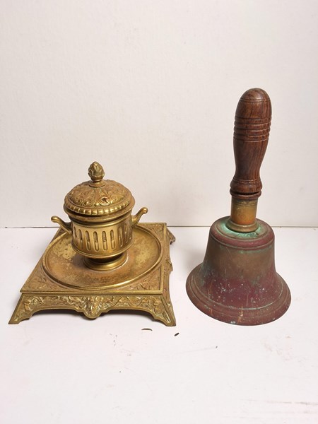 Lot 1153 - INK STAND & BELL