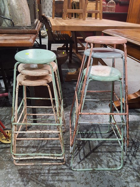 Lot 222 - SIX 1950's STOOLS