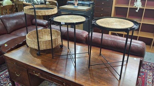 Lot 76 - SIDE TABLES AND TROLLEY