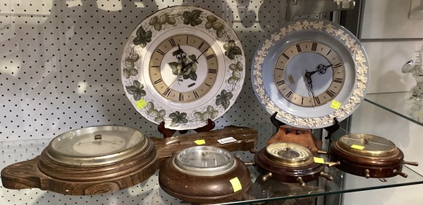 Lot 1309 - CLOCKS AND BAROMETER
