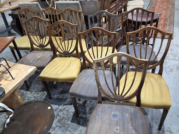 Lot 325 - TEN SHIELD BACK DINING CHAIRS