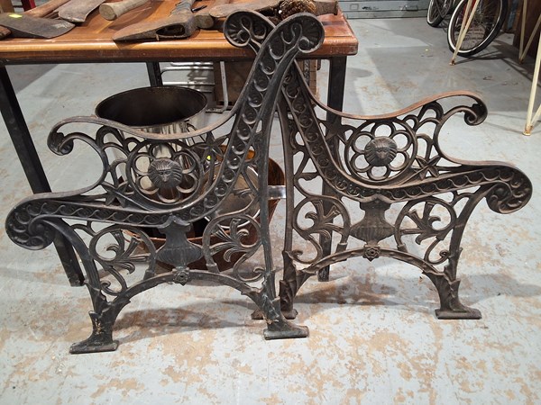 Lot 230 - CAST IRON BENCH ENDS