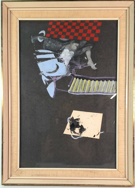 Lot 1127 - A Strange Night Acrylic on paper Signed to...