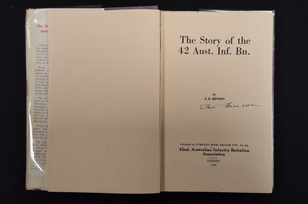 Lot 1251 - WW2 UNIT HISTORY. BENSON, STAN