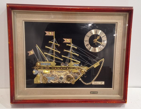 Lot 1171 - FRAMED CLOCK SHIP