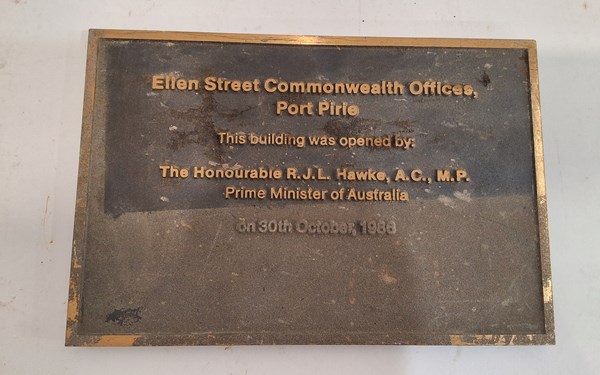 Lot 1274 - PT PIRIE PLAQUE