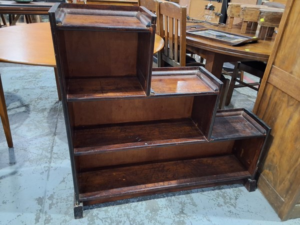 Lot 122 - STEPPED BOOKSHELF