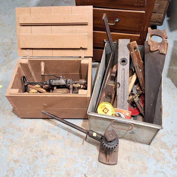 Lot 347 - VINTAGE TOOLS