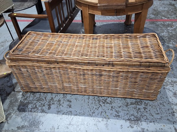 Lot 145 - CANE BLANKET BOX