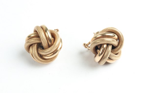 Lot 1016 - GOLD EARRINGS