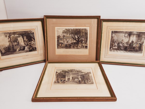 Lot 1100 - HAND COLOURED ENGRAVINGS (4)