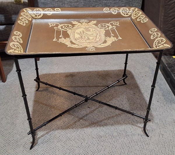 Lot 398 - FRENCH STYLE TRAY TABLE
