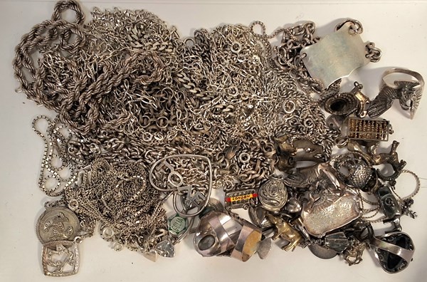 Lot 1100 - SILVER JEWELLERY