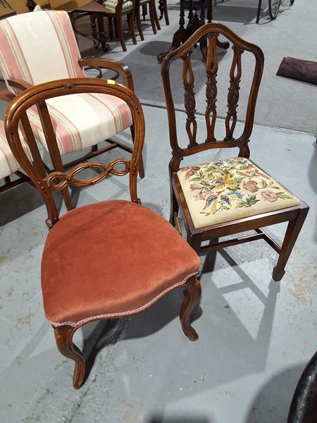 Lot 146 - CHAIRS, TWO INCLUDING BALLOON BACK