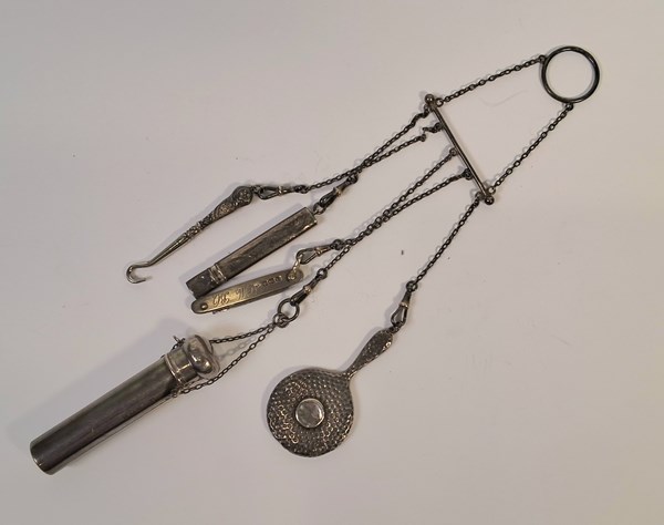 Lot 1003 - SILVER CHATELAINE
