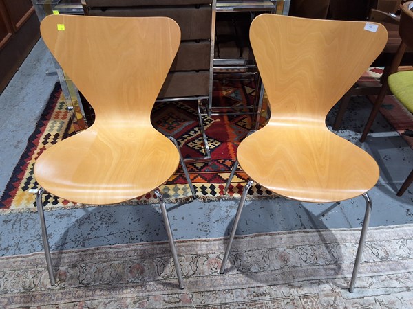 Lot 49 - PAIR OF DANISH STYLE BENTWOOD CHAIRS