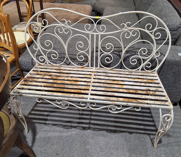 Lot 399 - GARDEN BENCH