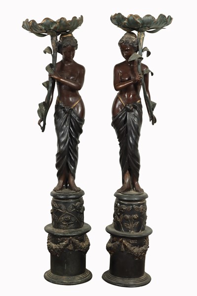 Lot 85 - PAIR OF FIGURAL FLOOR LAMPS