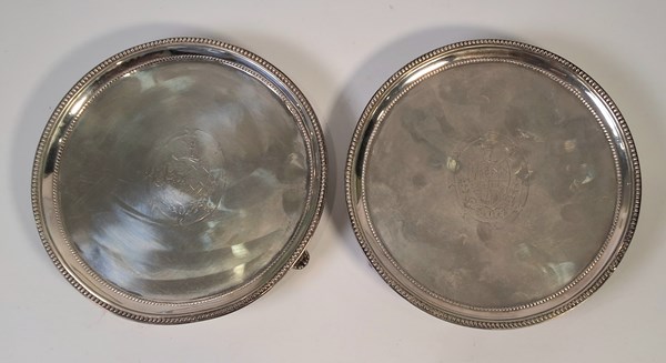 Lot 1025 - SILVER SALVERS