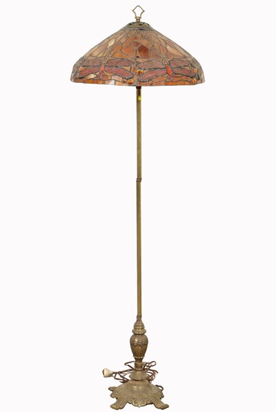 Lot 92 - TIFFANY STYLE FLOOR LAMP