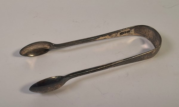 Lot 1038 - SILVER TONGS