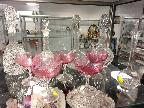 Lot 1241 - DECANTERS AND GLASSES