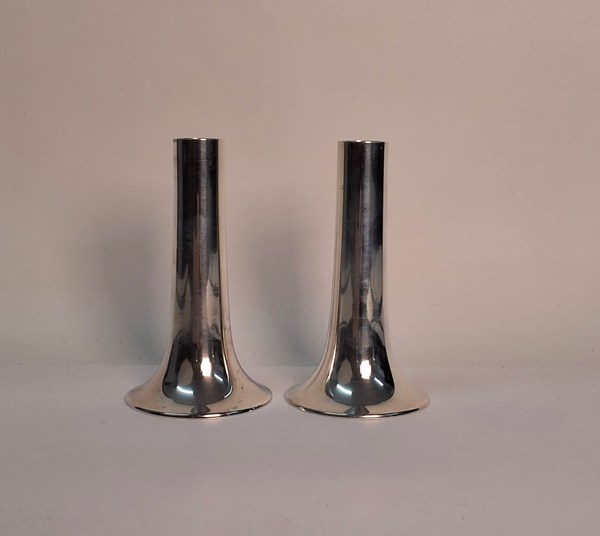 Lot 1070 - GEORG JENSEN CANDLESTICKS