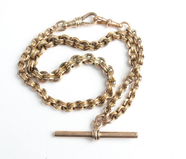 Lot 1006 - GOLD WATCH CHAIN