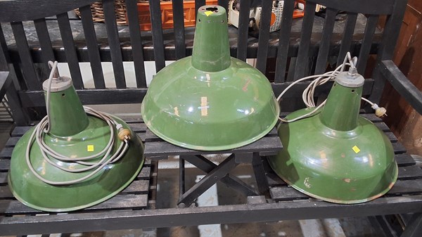 Lot 392 - INDUSTRIAL LIGHT SHADES