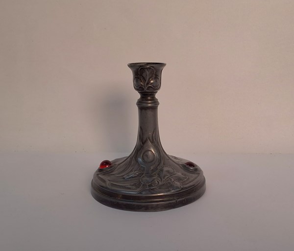 Lot 1076 - PEWTER CANDLESTICK