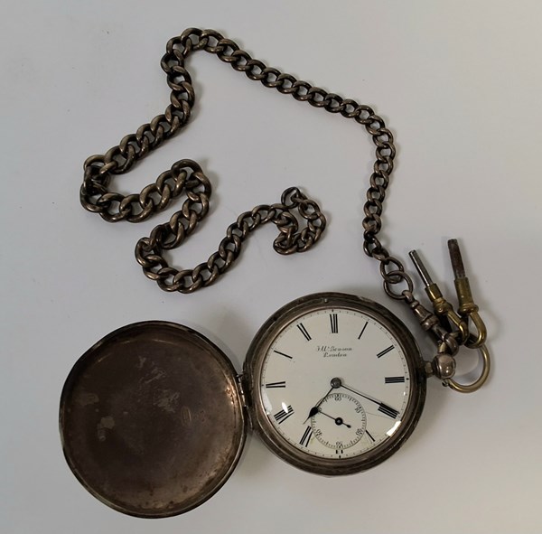 Lot 1090 - SILVER FOB WATCH