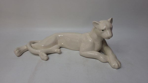 Lot 1374 - CERAMIC PANTHER